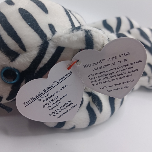 Ty Beanie Babies Blizzard The Tiger Plush - Picture 4 of 4